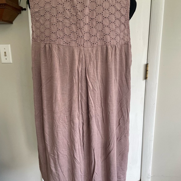 Suzanne Betro Mauve Lace Sleeveless Tank - Picture 3 of 5